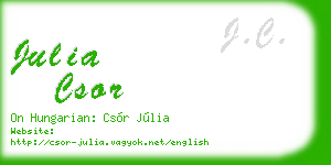 julia csor business card